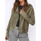 Buttoned Pockets Split-Joint Zipper Hooded Long Sleeves Hooded Outerwear Buttoned Pockets Split-Joint Zipper Hooded Long Sleeves Hooded Outerwear