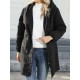 Drawstring Elasticity Pockets Quilted Solid Color Zipper Long Sleeves Loose Hooded Jackets Drawstring Elasticity Pockets Quilted Solid Color Zipper Long Sleeves Loose Hooded Jackets