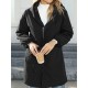 Drawstring Elasticity Pockets Quilted Solid Color Zipper Long Sleeves Loose Hooded Jackets Drawstring Elasticity Pockets Quilted Solid Color Zipper Long Sleeves Loose Hooded Jackets
