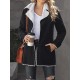 Buttoned Pockets Velvet Long Sleeves Loose Notched Collar Outerwear Buttoned Pockets Velvet Long Sleeves Loose Notched Collar Outerwear