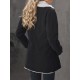 Buttoned Pockets Velvet Long Sleeves Loose Notched Collar Outerwear Buttoned Pockets Velvet Long Sleeves Loose Notched Collar Outerwear