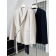 Asymmetric Buttoned Pockets Solid Color Tied Long Sleeves Loose V-Neck Outerwear Blazer Asymmetric Buttoned Pockets Solid Color Tied Long Sleeves Loose V-Neck Outerwear Blazer