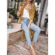 Pockets Solid Color Split-Joint Velvet Long Sleeves Loose Collarless Outerwear Pockets Solid Color Split-Joint Velvet Long Sleeves Loose Collarless Outerwear