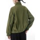 Buttoned Elasticity Pleated Long Sleeves Loose Stand Collar Outerwear Jackets Buttoned Elasticity Pleated Long Sleeves Loose Stand Collar Outerwear Jackets