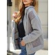 Split-Joint Velvet Long Sleeves Loose Lapel Outerwear Split-Joint Velvet Long Sleeves Loose Lapel Outerwear