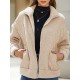 Split-Joint Velvet Long Sleeves Loose Lapel Outerwear Split-Joint Velvet Long Sleeves Loose Lapel Outerwear