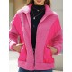 Split-Joint Velvet Long Sleeves Loose Lapel Outerwear Split-Joint Velvet Long Sleeves Loose Lapel Outerwear