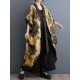 Flower-Embellished Chinese Frog Buttons Pleated Split-Joint Batwing Sleeves Loose V-Neck Outerwear Flower-Embellished Chinese Frog Buttons Pleated Split-Joint Batwing Sleeves Loose V-Neck Outerwear