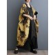 Flower-Embellished Chinese Frog Buttons Pleated Split-Joint Batwing Sleeves Loose V-Neck Outerwear Flower-Embellished Chinese Frog Buttons Pleated Split-Joint Batwing Sleeves Loose V-Neck Outerwear