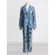 Hollow Solid Color Tasseled Long Sleeves Loose Notched Collar Denim Outerwear Hollow Solid Color Tasseled Long Sleeves Loose Notched Collar Denim Outerwear