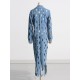 Hollow Solid Color Tasseled Long Sleeves Loose Notched Collar Denim Outerwear Hollow Solid Color Tasseled Long Sleeves Loose Notched Collar Denim Outerwear