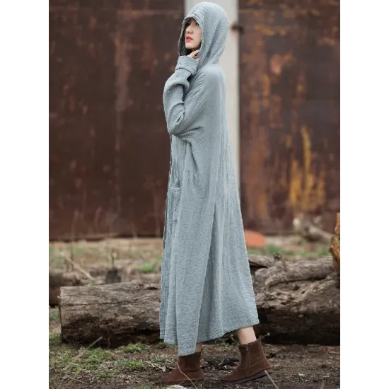Long Sleeves Loose Solid Color Split-Joint Hooded Jackets&Coats Outerwear Long Sleeves Loose Solid Color Split-Joint Hooded Jackets&Coats Outerwear