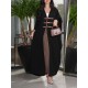 Contrast Color Muslim Split-Joint Loose V-neck Muslim Abaya Cover-Ups Tops Contrast Color Muslim Split-Joint Loose V-neck Muslim Abaya Cover-Ups Tops
