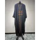 Contrast Color Muslim Split-Joint Loose V-neck Muslim Abaya Cover-Ups Tops Contrast Color Muslim Split-Joint Loose V-neck Muslim Abaya Cover-Ups Tops