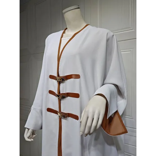 Contrast Color Muslim Split-Joint Loose V-neck Muslim Abaya Cover-Ups Tops Contrast Color Muslim Split-Joint Loose V-neck Muslim Abaya Cover-Ups Tops