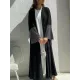Muslim Rhine Stones Solid Color Split-Joint Loose Outerwear Cover-Ups Tops Muslim Rhine Stones Solid Color Split-Joint Loose Outerwear Cover-Ups Tops