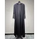 Muslim Rhine Stones Solid Color Split-Joint Loose Outerwear Cover-Ups Tops Muslim Rhine Stones Solid Color Split-Joint Loose Outerwear Cover-Ups Tops