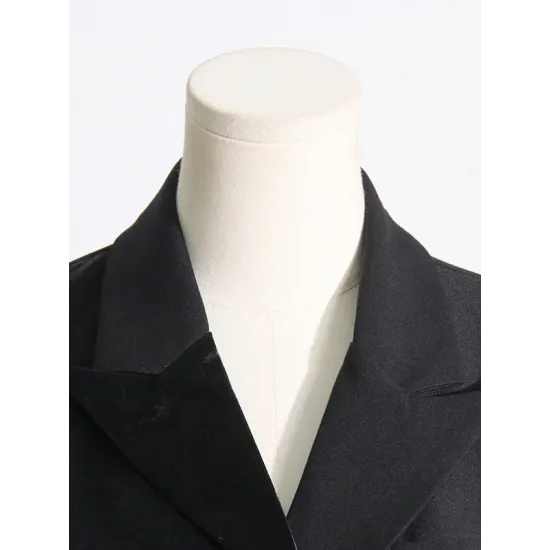 Asymmetric Solid Color Split-Joint Zipper Irregularity Long Sleeves Notched Collar Outerwear Blazer Asymmetric Solid Color Split-Joint Zipper Irregularity Long Sleeves Notched Collar Outerwear Blazer
