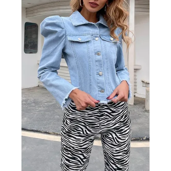 Buttoned Fringed Pleated Long Sleeves Loose Lapel Outerwear Buttoned Fringed Pleated Long Sleeves Loose Lapel Outerwear