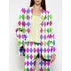 Long Sleeves Loose Buttoned Pockets Printed Shoulder Pad Notched Collar Blazer Jackets&Coats Outerwear Long Sleeves Loose Buttoned Pockets Printed Shoulder Pad Notched Collar Blazer Jackets&Coats Outerwear