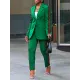 Long Sleeves Loose Split-Joint Striped Lapel Blazer Outerwear Suit Outerwear Long Sleeves Loose Split-Joint Striped Lapel Blazer Outerwear Suit Outerwear