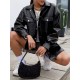 Buttoned Pockets Long Sleeves Loose Lapel Outerwear Jackets Buttoned Pockets Long Sleeves Loose Lapel Outerwear Jackets