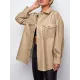 Buttoned Pockets Long Sleeves Loose Lapel Outerwear Jackets Buttoned Pockets Long Sleeves Loose Lapel Outerwear Jackets