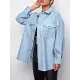 Buttoned Pockets Long Sleeves Loose Lapel Outerwear Jackets Buttoned Pockets Long Sleeves Loose Lapel Outerwear Jackets