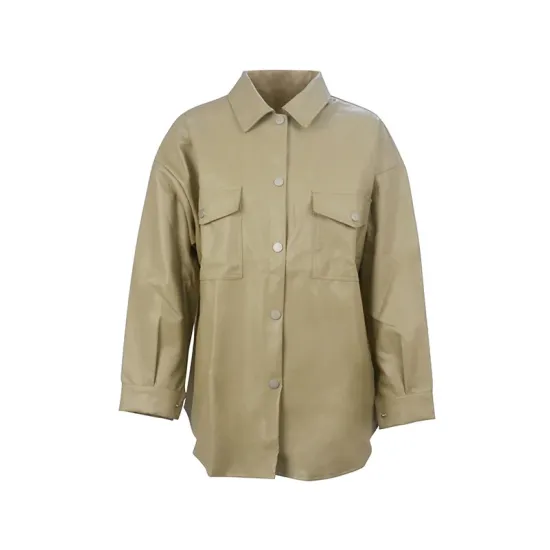 Buttoned Pockets Long Sleeves Loose Lapel Outerwear Jackets Buttoned Pockets Long Sleeves Loose Lapel Outerwear Jackets
