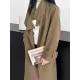 Buckle Pockets Solid Color Split-Back Tied Waist Long Sleeves Loose Lapel Trench Coats Buckle Pockets Solid Color Split-Back Tied Waist Long Sleeves Loose Lapel Trench Coats