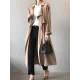 Khaki&Black Vintage Notched Collar Thin Trench Coat Khaki&Black Vintage Notched Collar Thin Trench Coat