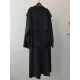 Khaki&Black Vintage Notched Collar Thin Trench Coat Khaki&Black Vintage Notched Collar Thin Trench Coat