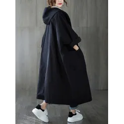 Original Solid Hooded Trench Coats