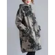 Artistic Retro Loose Floral Printed Hooded Long Sleeves Outwear Artistic Retro Loose Floral Printed Hooded Long Sleeves Outwear