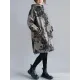 Artistic Retro Loose Floral Printed Hooded Long Sleeves Outwear Artistic Retro Loose Floral Printed Hooded Long Sleeves Outwear
