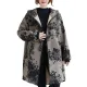 Artistic Retro Loose Floral Printed Hooded Long Sleeves Outwear Artistic Retro Loose Floral Printed Hooded Long Sleeves Outwear