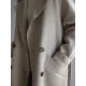 Urban Loose Solid Color Belted Woolen Coat Urban Loose Solid Color Belted Woolen Coat