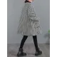Loose Houndstooth Buttoned Round-Neck Long Sleeves Woolen Coat Loose Houndstooth Buttoned Round-Neck Long Sleeves Woolen Coat