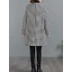 Loose Houndstooth Buttoned Round-Neck Long Sleeves Woolen Coat Loose Houndstooth Buttoned Round-Neck Long Sleeves Woolen Coat