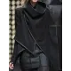 Original Asymmetric Split-Joint High-Neck Woolen Coat