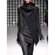 Original Asymmetric Split-Joint High-Neck Woolen Coat