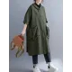 Loose Hooded Trench Long Coat Loose Hooded Trench Long Coat