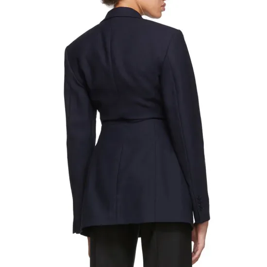 Original Long Sleeves Loose Solid Color Deep V-Neck Outerwear Blazer Original Long Sleeves Loose Solid Color Deep V-Neck Outerwear Blazer