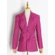 Original Long Sleeves Loose Solid Color Deep V-Neck Outerwear Blazer Original Long Sleeves Loose Solid Color Deep V-Neck Outerwear Blazer