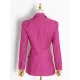 Original Long Sleeves Loose Solid Color Deep V-Neck Outerwear Blazer Original Long Sleeves Loose Solid Color Deep V-Neck Outerwear Blazer