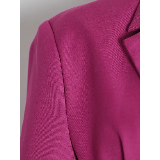 Original Long Sleeves Loose Solid Color Deep V-Neck Outerwear Blazer Original Long Sleeves Loose Solid Color Deep V-Neck Outerwear Blazer