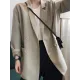 Loose Solid Color Casual Blazer Outwear Loose Solid Color Casual Blazer Outwear