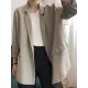 Loose Solid Color Casual Blazer Outwear Loose Solid Color Casual Blazer Outwear