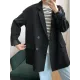 Loose Solid Color Casual Blazer Outwear Loose Solid Color Casual Blazer Outwear