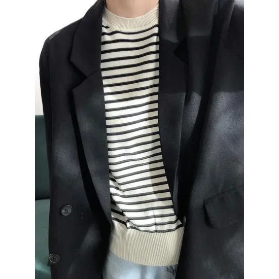 Loose Solid Color Casual Blazer Outwear Loose Solid Color Casual Blazer Outwear